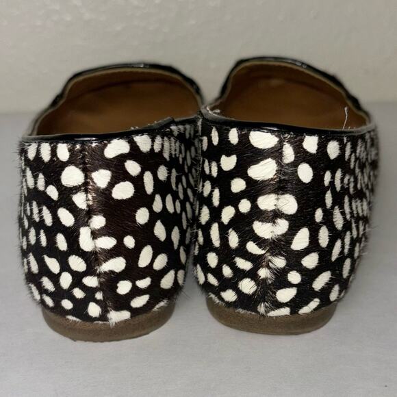 J. Crew Cora Calf Hair Loafers Cheetah Print Black and white women's size 6 - Picture 11 of 16